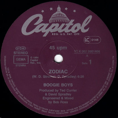 Boogie Boys : Zodiac (12", Maxi)