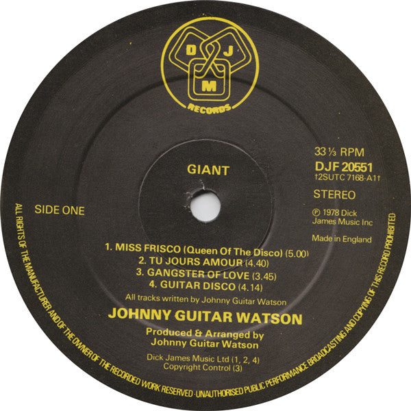 Johnny Guitar Watson : Giant (LP, Album)