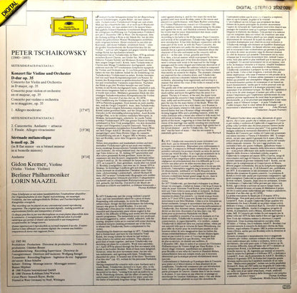 Pyotr Ilyich Tchaikovsky, Gidon Kremer, Berliner Philharmoniker, Lorin Maazel : Violinkonzert, Sérénade Mélancolique (LP)