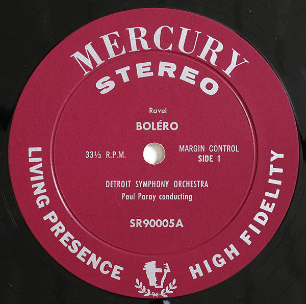 Maurice Ravel / Emmanuel Chabrier, Detroit Symphony Orchestra, Paul Paray : Bolero / Ma Mere L'Oye / Bourree Fantasque (LP)