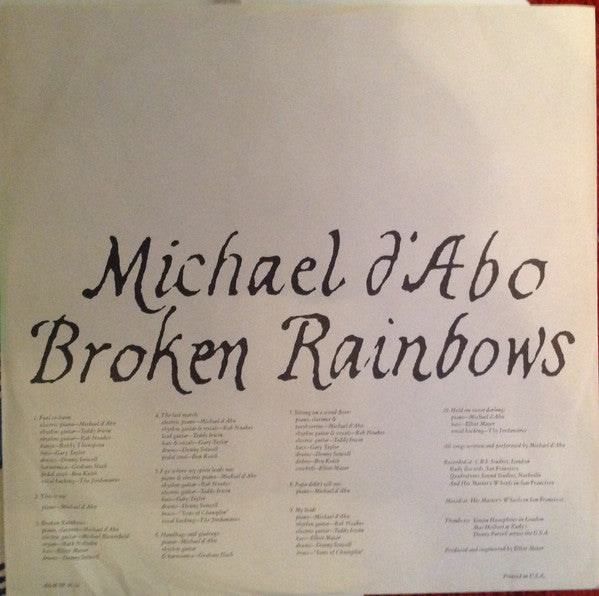 Mike D'Abo : Broken Rainbows (LP, Album)