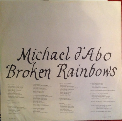 Mike D'Abo : Broken Rainbows (LP, Album)