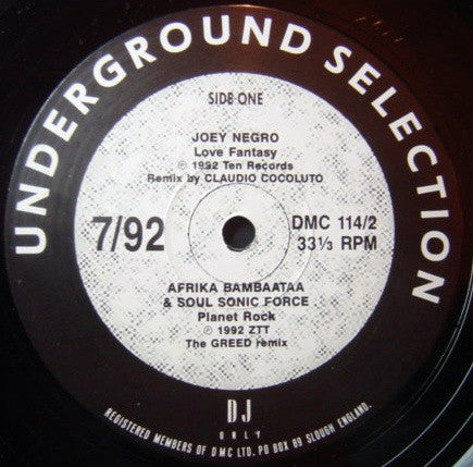 Various : Underground Selection 7/92 (12")