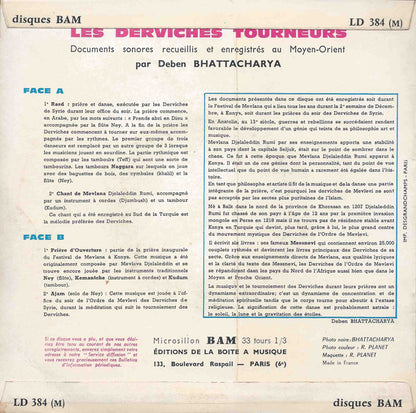 Deben Bhattacharya : Les Derviches Tourneurs (7", Mono)