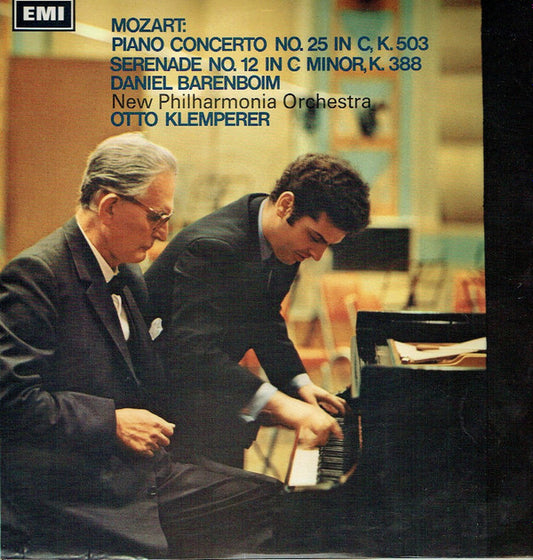 Wolfgang Amadeus Mozart, Daniel Barenboim, New Philharmonia Orchestra, Otto Klemperer : Piano Concerto No. 25 In C, K.503 / Serenade No. 12 In C Minor, K.388 (LP)