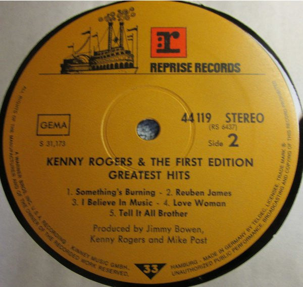 Kenny Rogers & The First Edition : Greatest Hits (LP, Comp)