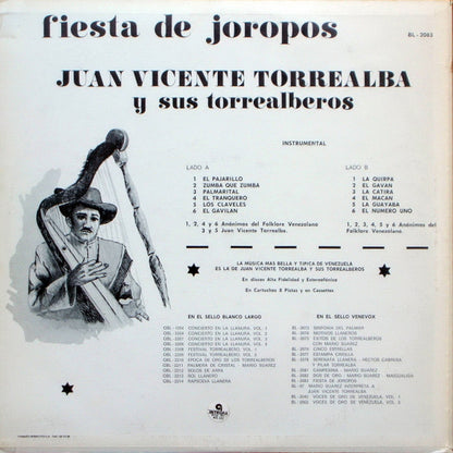 Juan Vicente Torrealba Y Los Torrealberos : Fiesta De Joropos (LP)