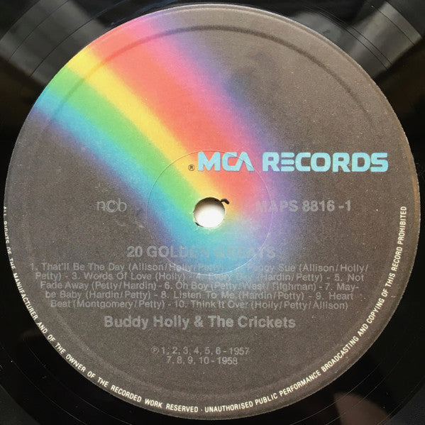 Buddy Holly & The Crickets (2) : 20 Golden Greats (LP, Comp)