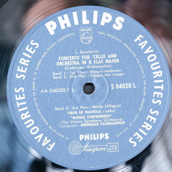 Luigi Boccherini / Joseph Haydn - Tibor De Machula, Wiener Symphoniker, Bernhard Paumgartner : Cello Concerto In B Flat Major / Cello Concerto In D Major (LP, Mono)