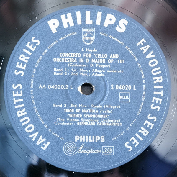 Luigi Boccherini / Joseph Haydn - Tibor De Machula, Wiener Symphoniker, Bernhard Paumgartner : Cello Concerto In B Flat Major / Cello Concerto In D Major (LP, Mono)