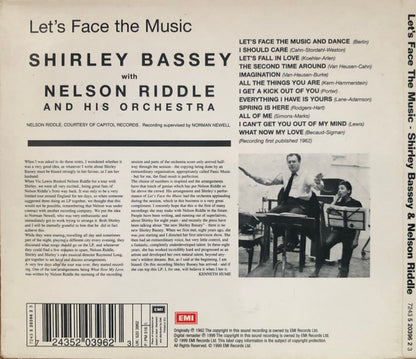 Shirley Bassey With Nelson Riddle And His Orchestra : Let's Face The Music (CD, Album, RE, Dig)