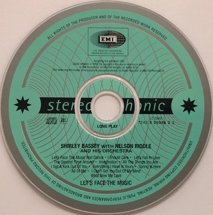 Shirley Bassey With Nelson Riddle And His Orchestra : Let's Face The Music (CD, Album, RE, Dig)