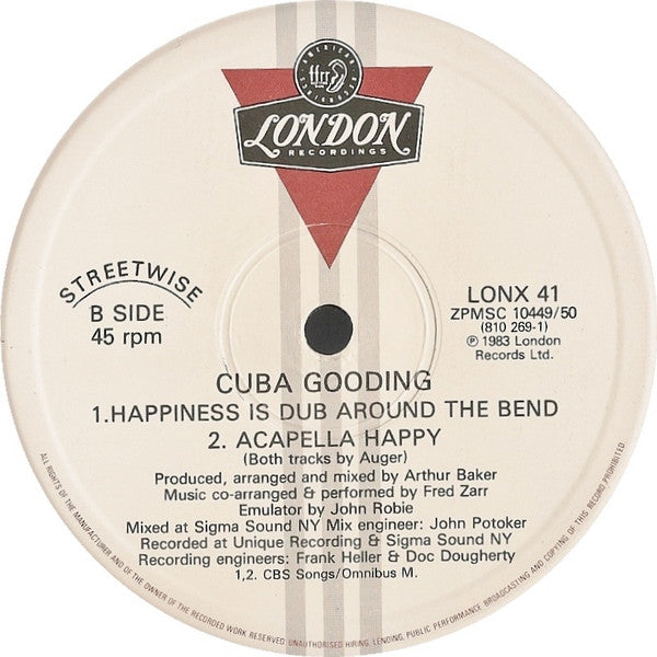 Cuba Gooding : Happiness Is Just Around The Bend (12", Single)