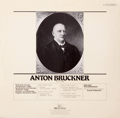 Anton Bruckner - Berliner Philharmoniker, Klaus Tennstedt : Sinfonie No. 4 Es-dur "Die Romantische" (2xLP, Album)