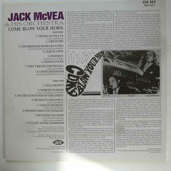 Jack McVea Orchestra : Come Blow Your Horn (LP, Comp, Mono)