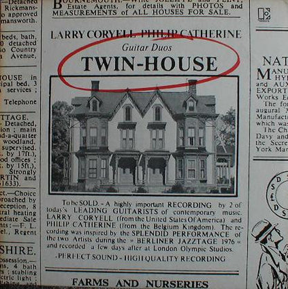 Larry Coryell - Philip Catherine : Twin-House (LP, Album, SP )