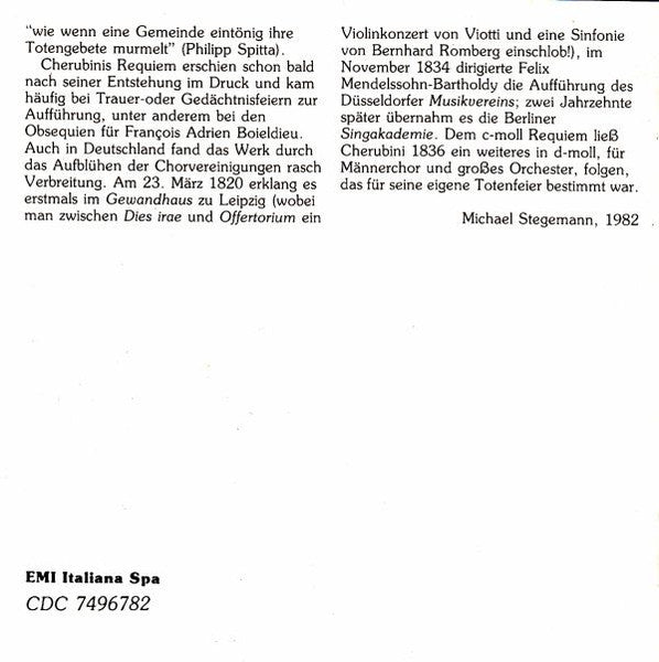 Luigi Cherubini : The Ambrosian Singers ·  Philharmonia Orchestra ·  Riccardo Muti : Requiem In Do Minore (CD, Album)