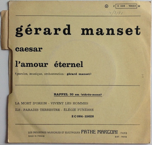 Gérard Manset : Caesar (7", Single)