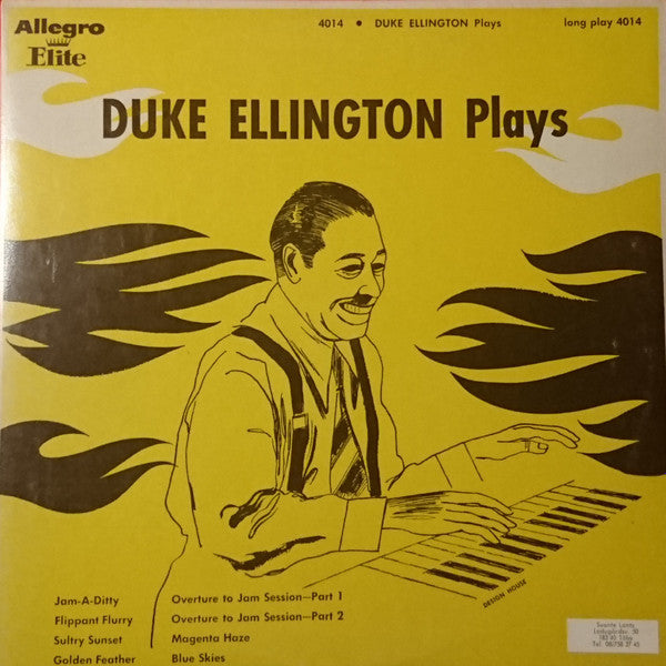 Duke Ellington : Duke Ellington Plays (10", Comp)