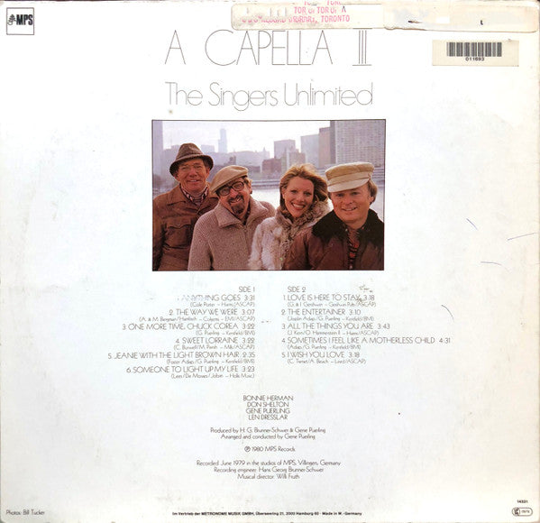 The Singers Unlimited : A Capella III (LP, Album)