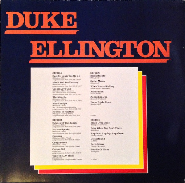 Duke Ellington : Duke Ellington (LP, Comp, RE + LP, Comp, RE + Album, Comp)