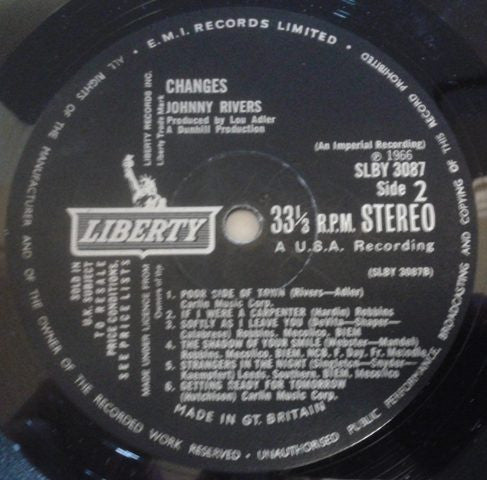 Johnny Rivers : Changes (LP, Album)