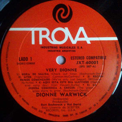 Dionne Warwick : Very Dionne (LP, Album, Gat)