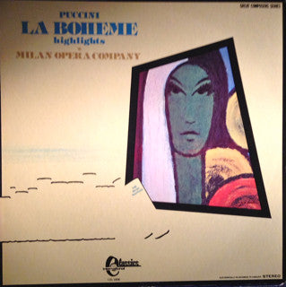 Giacomo Puccini, Milan Opera Company : La Boheme Highlights (LP)