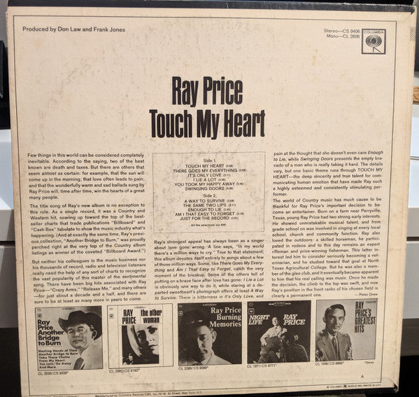 Ray Price : Touch My Heart (LP, Album)