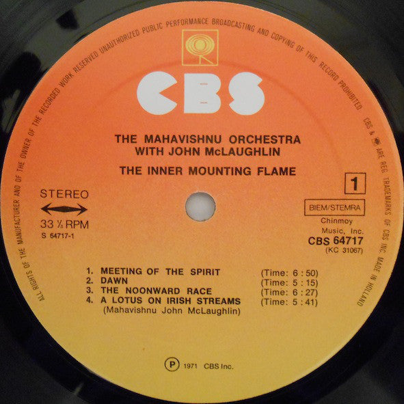 Mahavishnu Orchestra With John McLaughlin : The Inner Mounting Flame (LP, Album, RE)