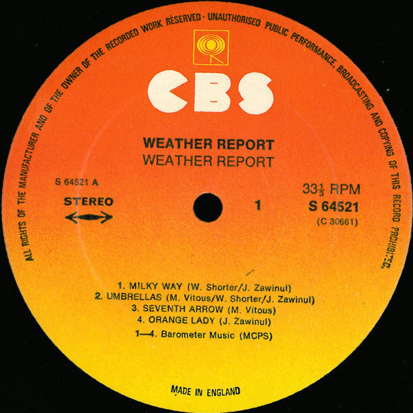 Weather Report : Weather Report (LP, Album, RP)