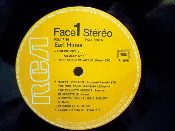 Earl Hines : Fireworks (LP, Album)