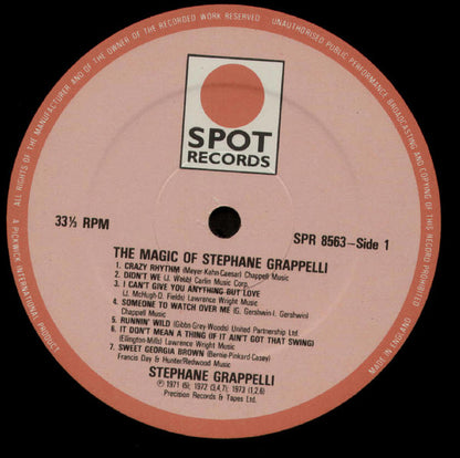 Stéphane Grappelli : The Magic Of Stephane Grappelli (LP, Comp)