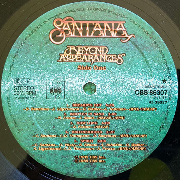 Santana : Beyond Appearances (LP, Album)