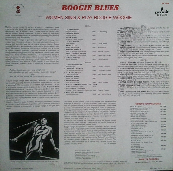 Various : Boogie Blues:Women Sing & Play Boogie Woogie (LP, Comp)