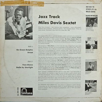 The Miles Davis Sextet : Jazz Track (10")