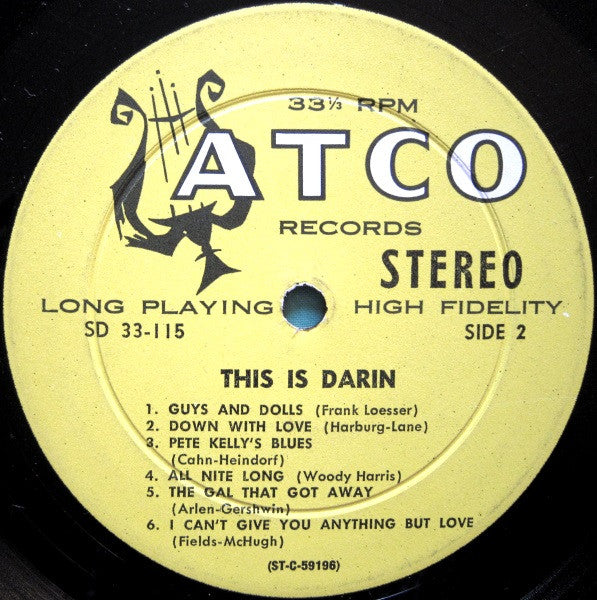 Bobby Darin : This Is Darin (LP, Album)