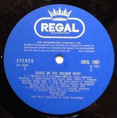 Tex Ritter : Songs Of The Golden West (LP, Album, RE)