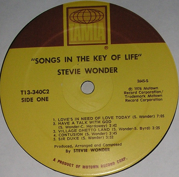 Stevie Wonder : Songs In The Key Of Life (2xLP, Album + 7", EP + Gat)