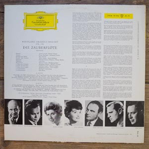 Wolfgang Amadeus Mozart, Maria Stader, Rita Streich, Lisa Otto, Dietrich Fischer-Dieskau, Ernst Haefliger, Josef Greindl, Kim Borg , Dirigent: Ferenc Fricsay : Die Zauberflöte = La Flûte Enchantée (LP, Mono, RE)