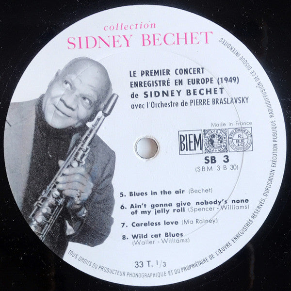 Sidney Bechet Avec Orchestre de Pierre Braslavsky : Le Premier Concert Enregistré En Europe (1949) (LP, Mono)