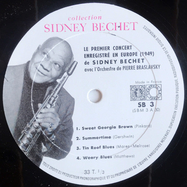 Sidney Bechet Avec Orchestre de Pierre Braslavsky : Le Premier Concert Enregistré En Europe (1949) (LP, Mono)