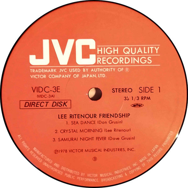 Lee Ritenour : Friendship (LP, Album, Dir)