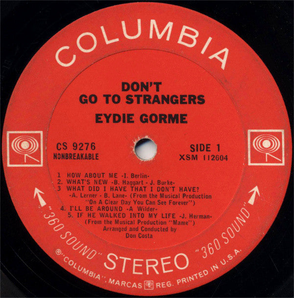 Eydie Gormé : Don't Go To Strangers (LP, Album)