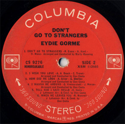 Eydie Gormé : Don't Go To Strangers (LP, Album)