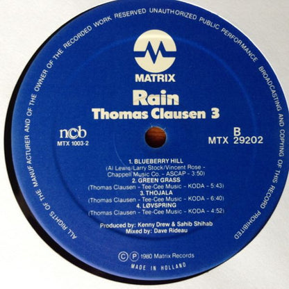 The Thomas Clausen Trio : Rain (LP, Album)