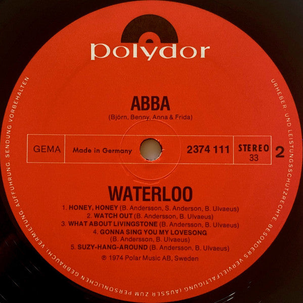 ABBA, Björn & Benny, Agnetha & Anni-Frid : Waterloo (LP, Album)