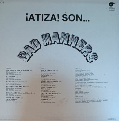Bad Manners : Gosh It's... Bad Manners (¡Atiza! Son... Bad Manners) (LP, Album)