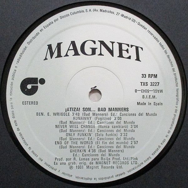 Bad Manners : Gosh It's... Bad Manners (¡Atiza! Son... Bad Manners) (LP, Album)