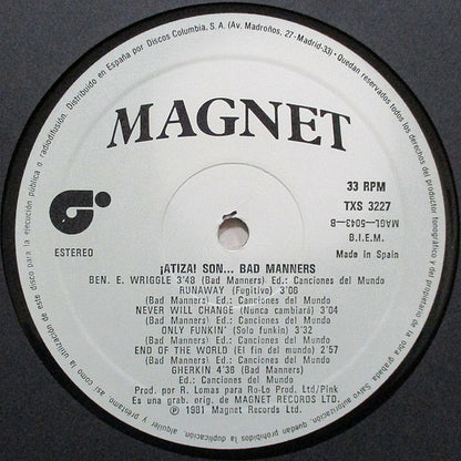 Bad Manners : Gosh It's... Bad Manners (¡Atiza! Son... Bad Manners) (LP, Album)